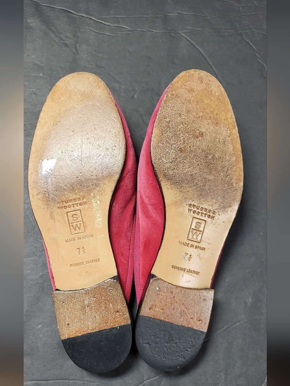 STUBBS & WOOTTON Velvet Slides Size 7.5 - Picture 4 of 4